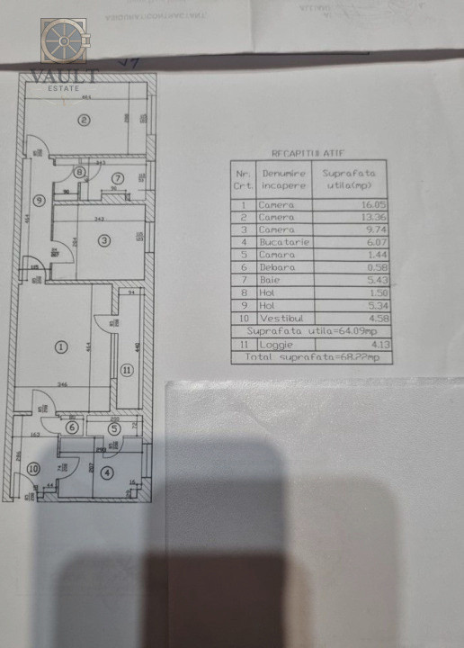 Apartament 3 camere - Titan - Piata Minis - posibilitate centrala