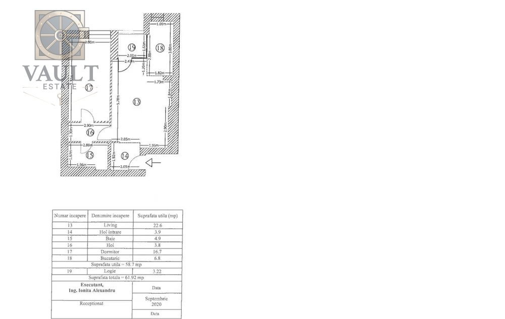 Apartament 2 camere -  loc parcare inclus -Barbu Vacarescu