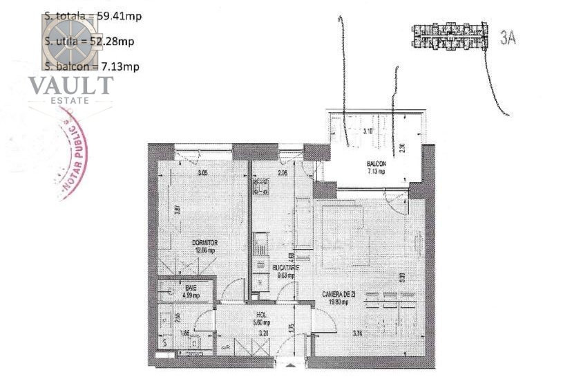 APARTAMENT 2 CAMERE 59 MP - AVIATIEI-183.000+TVA