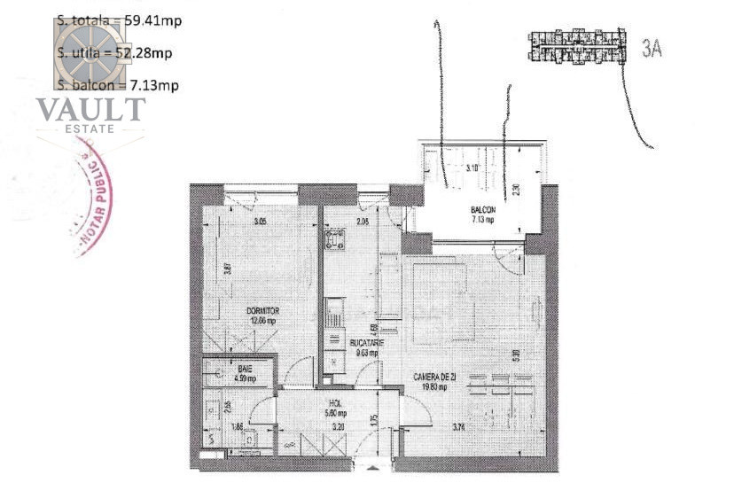 APARTAMENT 2 CAMERE 59 MP - AVIATIEI-183.000+TVA