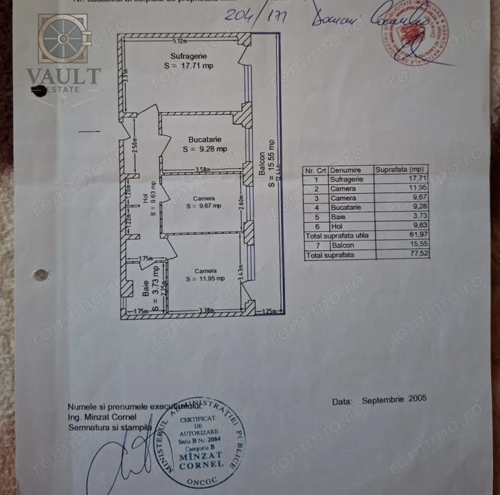 Apartament 3 camere Tei