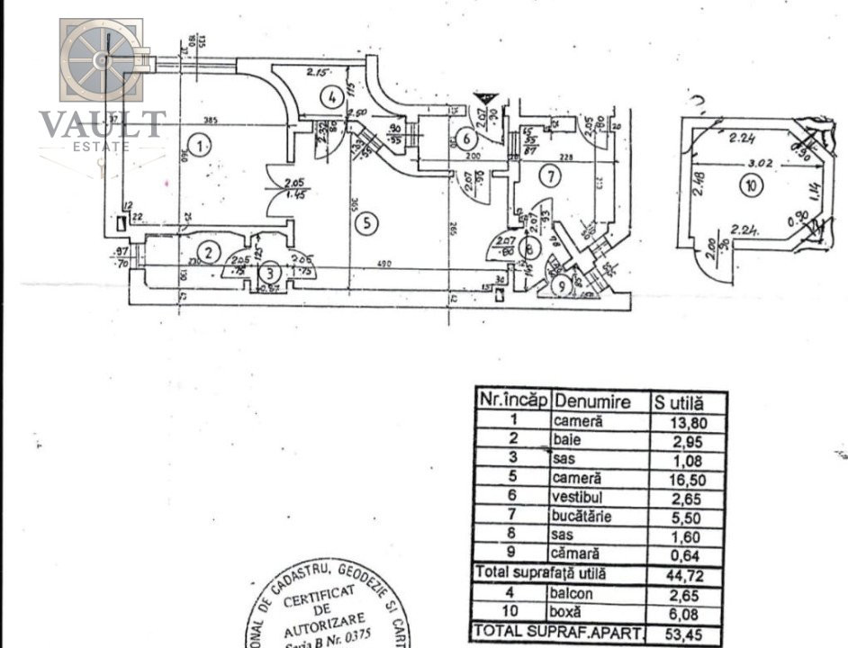 Apartament 2 Camere - Curte Interioara - Podul Grant