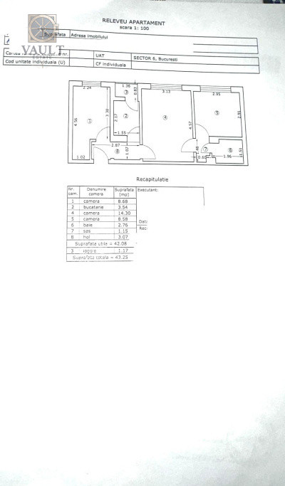 APARTAMENT 3 CAMERE - ETAJUL 1/10 - METROU RAUL DOAMNEI 