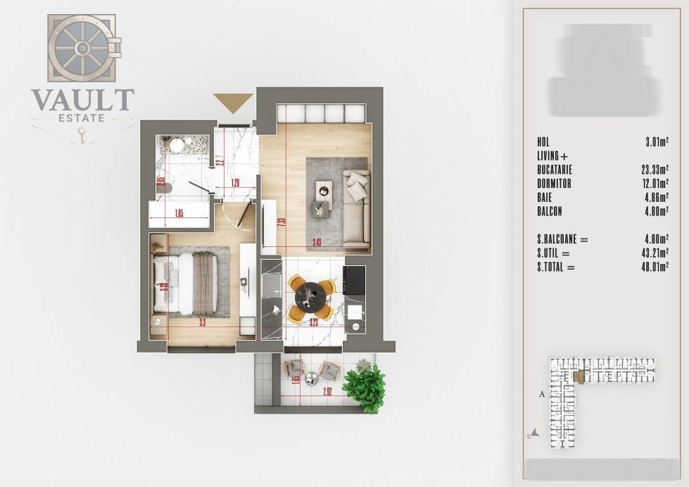 STUDIO -COMPLEX REZIDENTIAL PREMIUM -COMISION 0%-THEODOR PALLADY