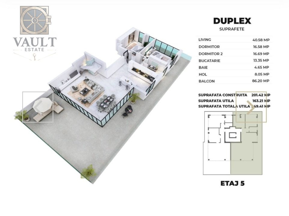 PENTHOUSE - DUPLEX - 250 MP - PARCARE SUBTERANA