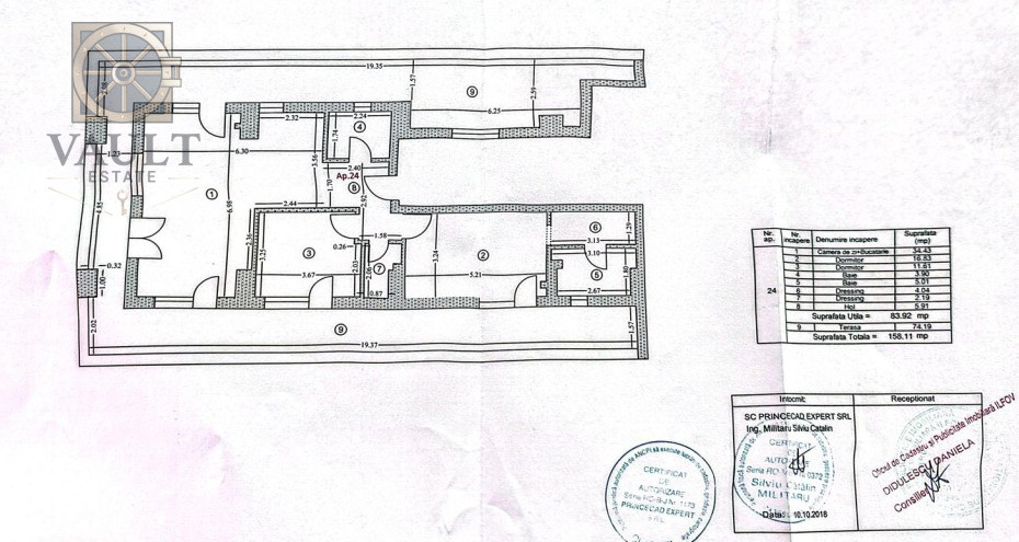 PENTHOUSE LA CHIEIE -TERASA 74 MP- LOC DE PARCARE INCLUS - zona POPESTI LEORDENI