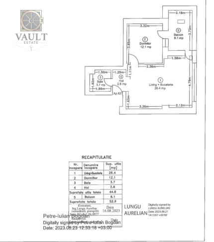 Apartament 2 camere - MOBILAT UTILAT LUX - IVORY RESIDENCE 