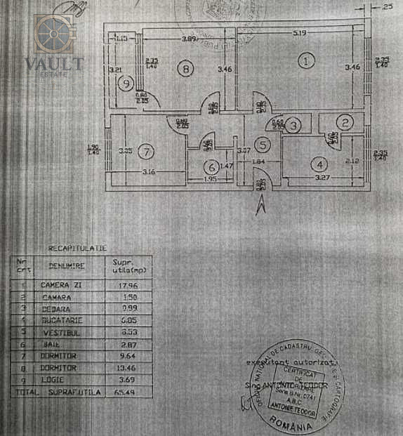 Apartament 3 camere-65,49Mp-Baba Novac -Parc I.O.R.