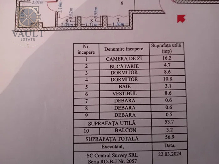 Apartament 3 camere -56.9Mp-Salajan-Nicolae Grigorescu