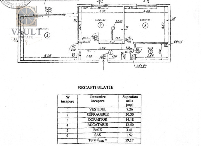 Apartament 2 camere - 60 MP UTILI- RECENT RENOVAT - zona 13 SEPTEMBRIE 