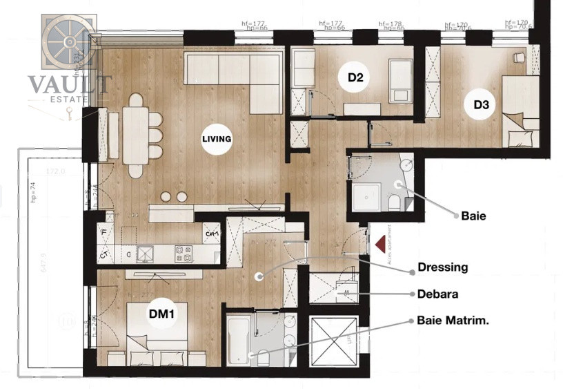 Apartament 4 camere - LUX - zona LACUL TEI