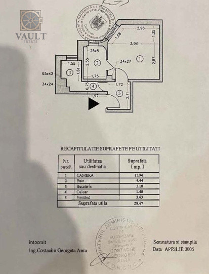Garsoniera - DECOMANDATA - Centrala Proprie - Fara risc - VICTORIEI
