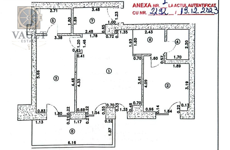 Apartament 3 camere - TERASA 12 MP - CORTINA 