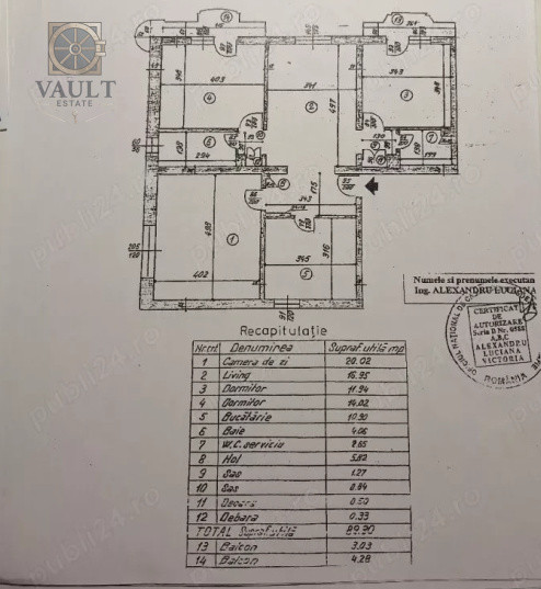 Apartament 4 camere Doamna Ghica-Centrala Proprie