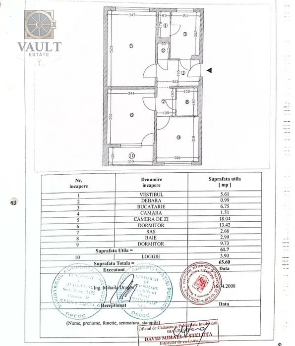 Apartament 3 camere -65,6mp-Ozana 