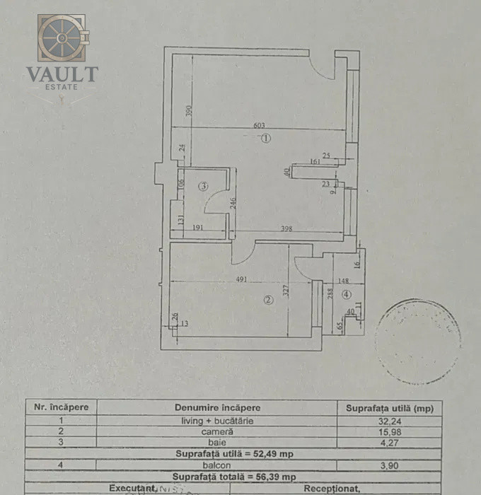 Apartament 2 camere -56.39mp- Theodor Pallady 