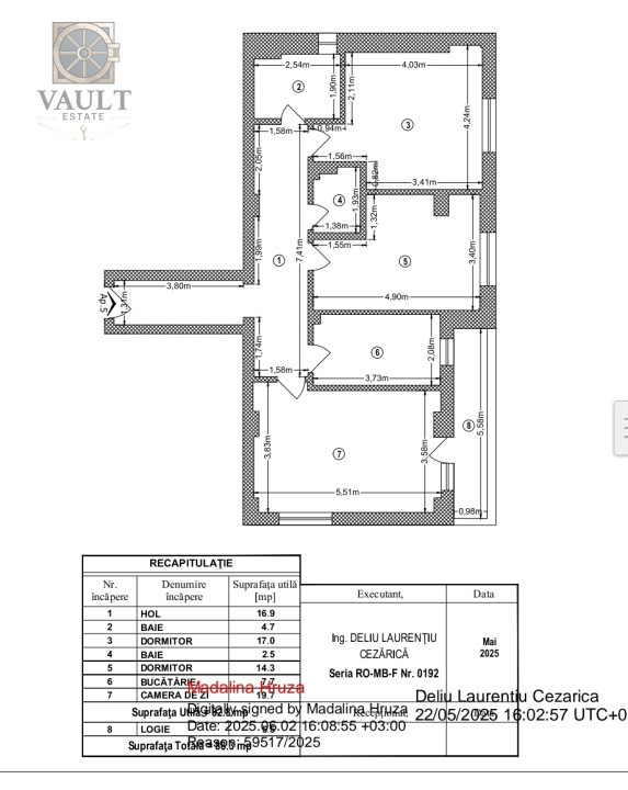 Apartament 3 camere - Bloc Nou - Theodor Pallady