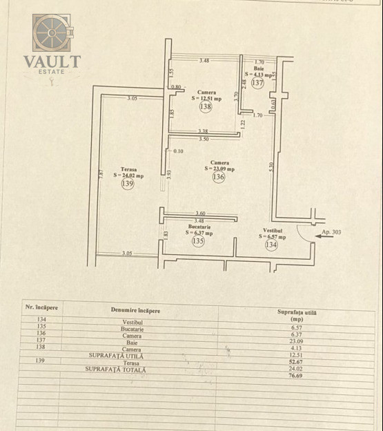 2 CAMERE - TERASA 24 MP - ALBA IULIA 