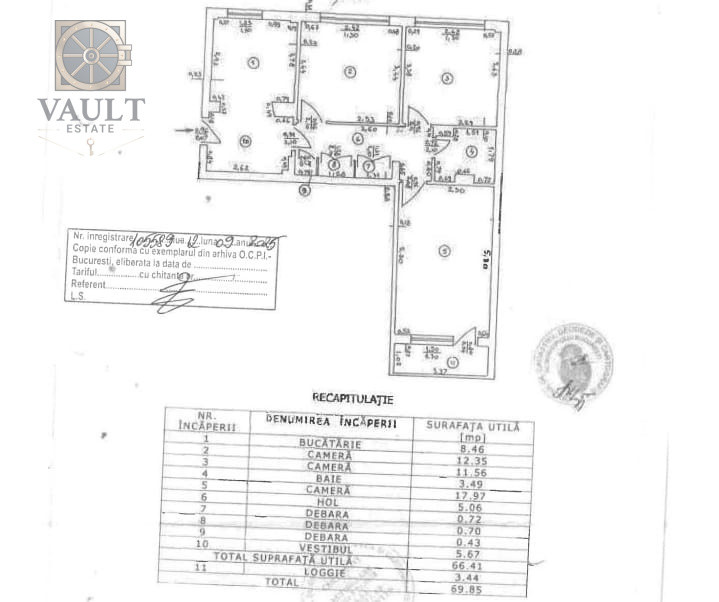 Apartament 3 camere - 69.8mp - 1 Decembrie 1918 