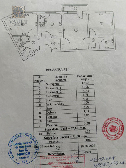 Apartament 3 camere - BLOC 1980 - zona TINERETULUI 