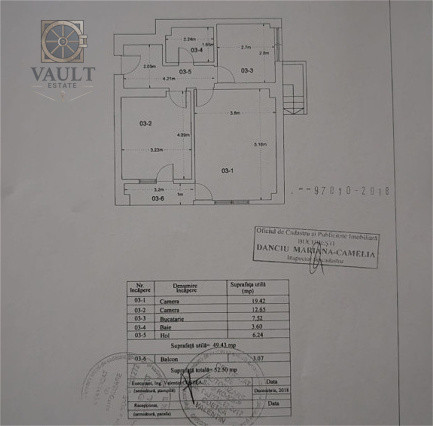 Apartament 2 camere -54mp- Ozana -1 Decembrie 1918 