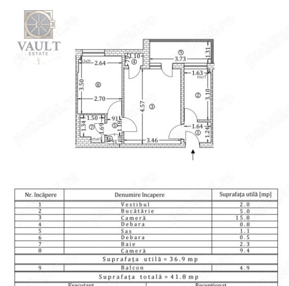 Apartament 2 camere Finisat- Piata Amzei-Calea Victoriei