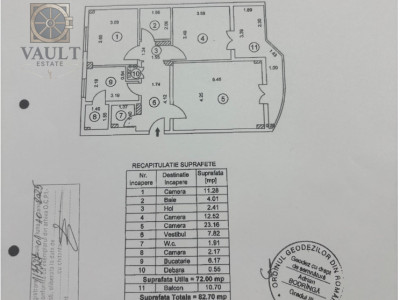 3 CAMERE DECOMANDAT - PIATA UNIRII