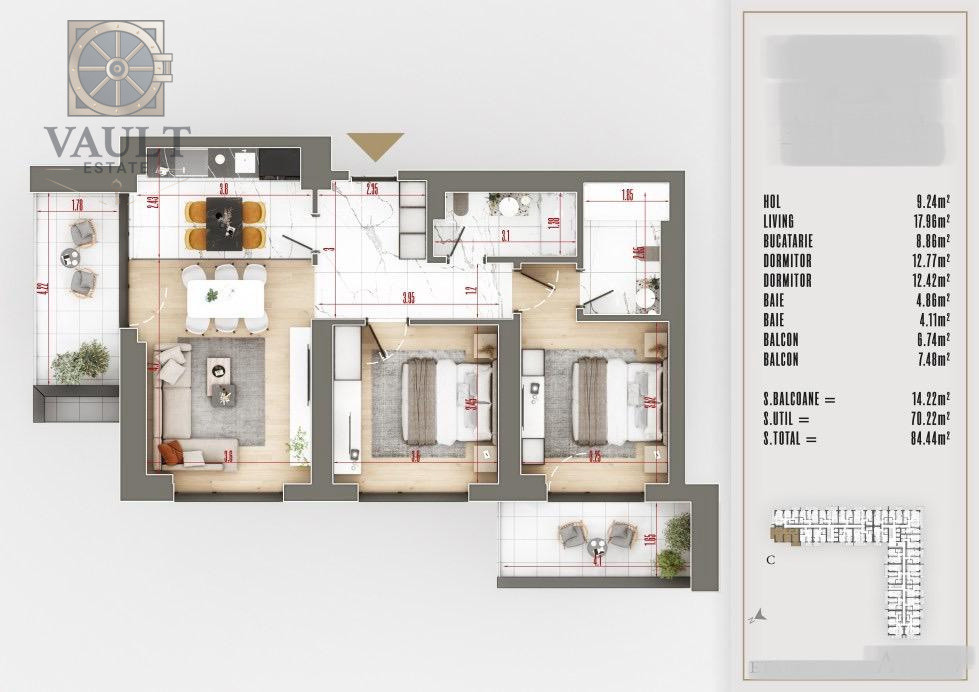 3 CAMERE-COMPLEX REZIDENTIAL PREMIUM-COMISION 0%-THEODOR PALLADY