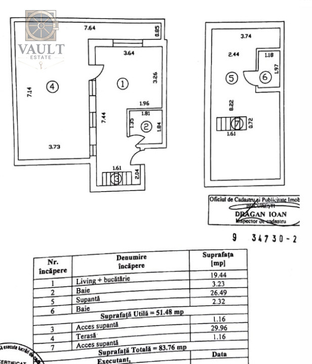 2 camere - Loc de parcare - Terasa 30 mp - Pallady - 1 Decembrie 1918