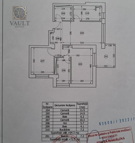 3 camere - 71.5 mp - imobil 2022 - Pipera