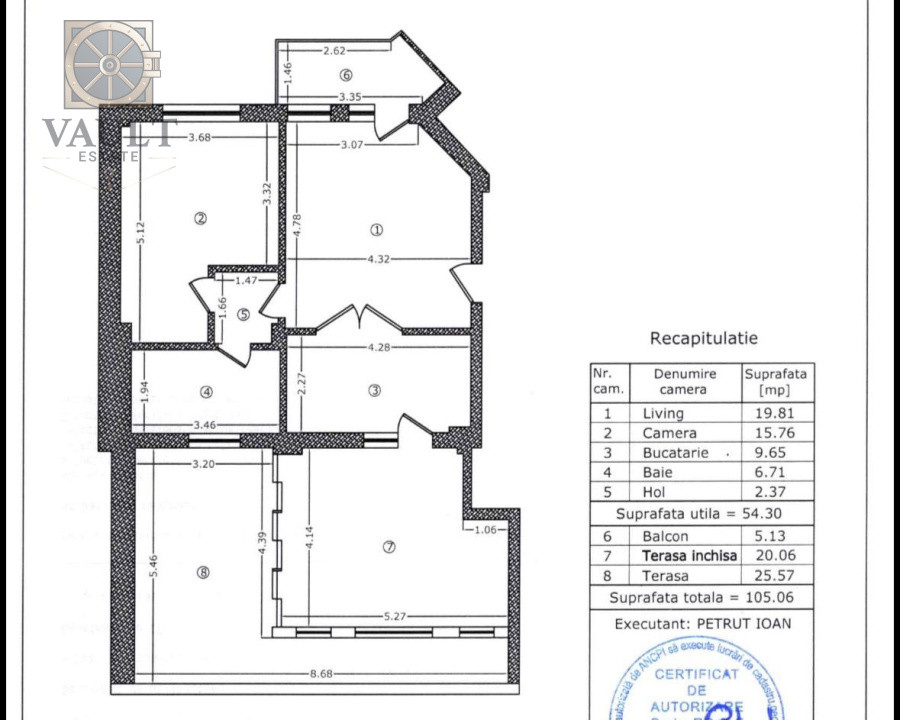 APARTAMENT 2 CAMERE-2 TERASE-LOC DE PARCARE -DRISTOR    
