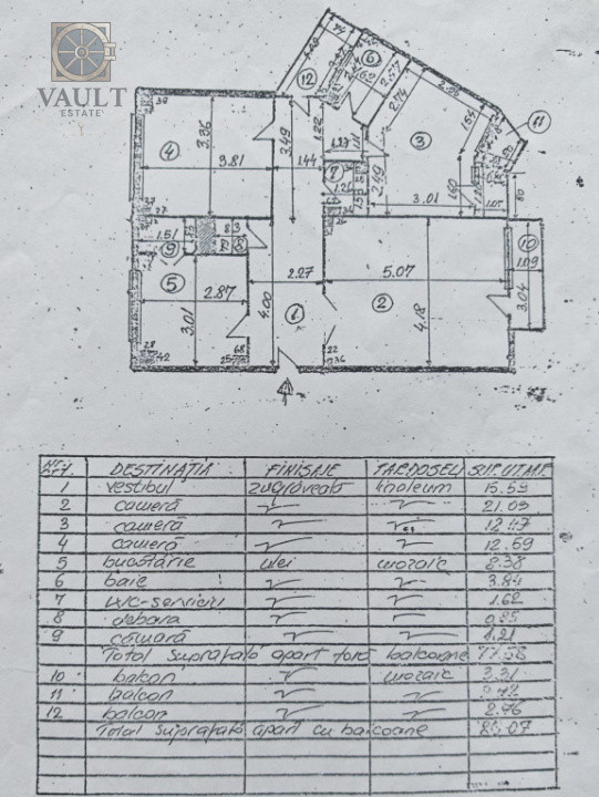 3 camere - 86 mp - zona Herastrau