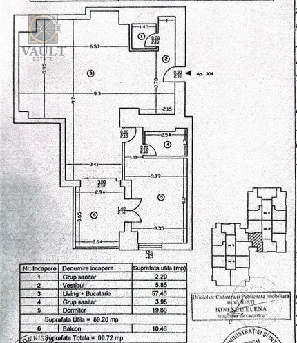 2 camere  - 100 mp - Pipera
