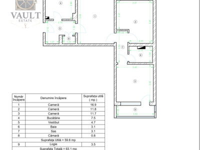 Apartament 3 camere - metrou Obor - Urgenta 3