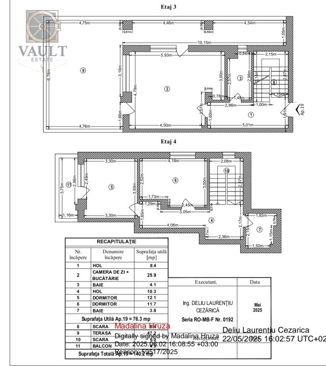 Penthouse 3 camere - Bloc Nou - Theodor Pallady + TVA