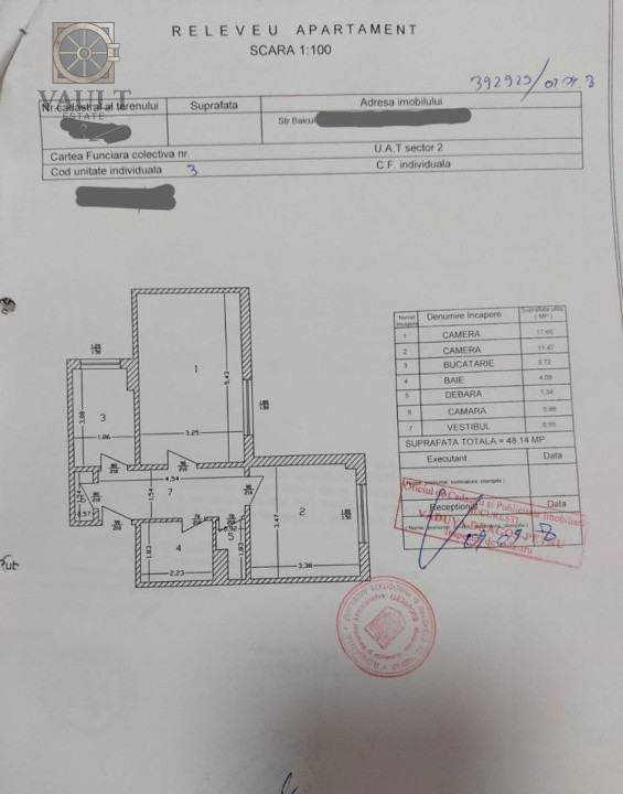 Apartament 2 camere -Centrala Proprie-Baicului