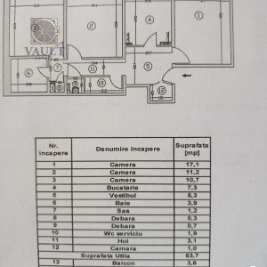 Apartament 3 camere - centrala proprie - Rahova