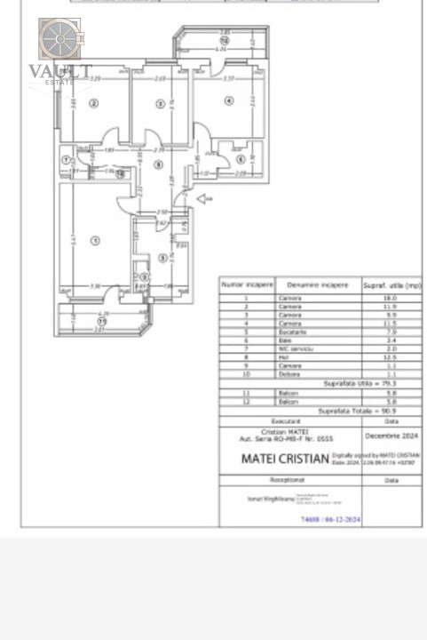 Apartament 4 camere - Rahova - Teius