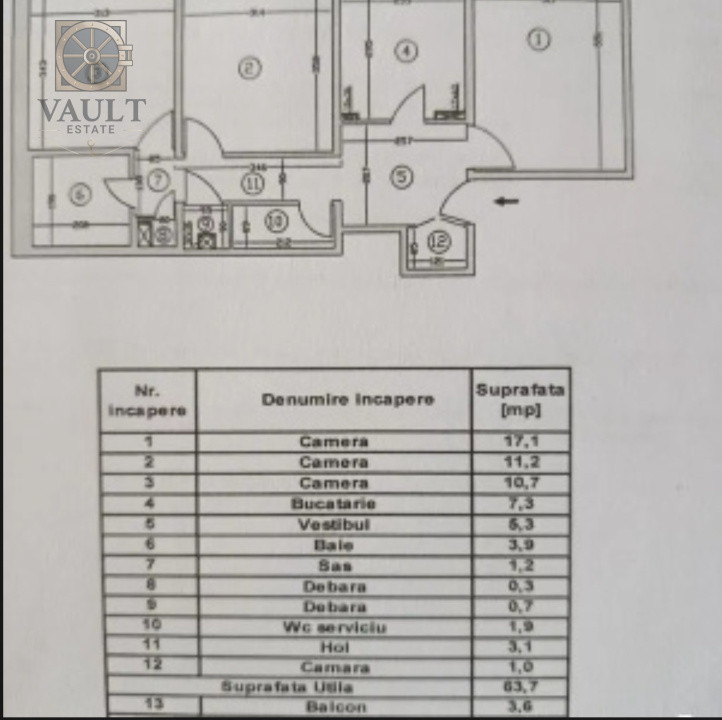 Apartament 3 camere decomandat - Rahova