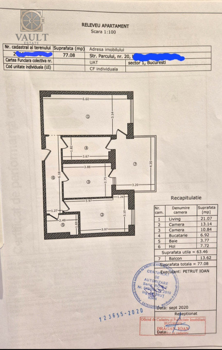 Apartament 3 camere - MOBILAT UTILAT - PARCULUI 20 