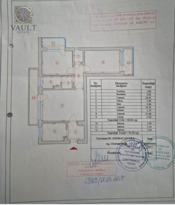 Apartament  3 camere - 3 BALCOANE - zona DRUMUL TABEREI 