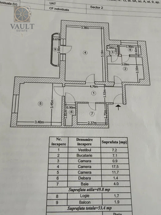 Apartament 2 camere-2 balcoane-Baicului