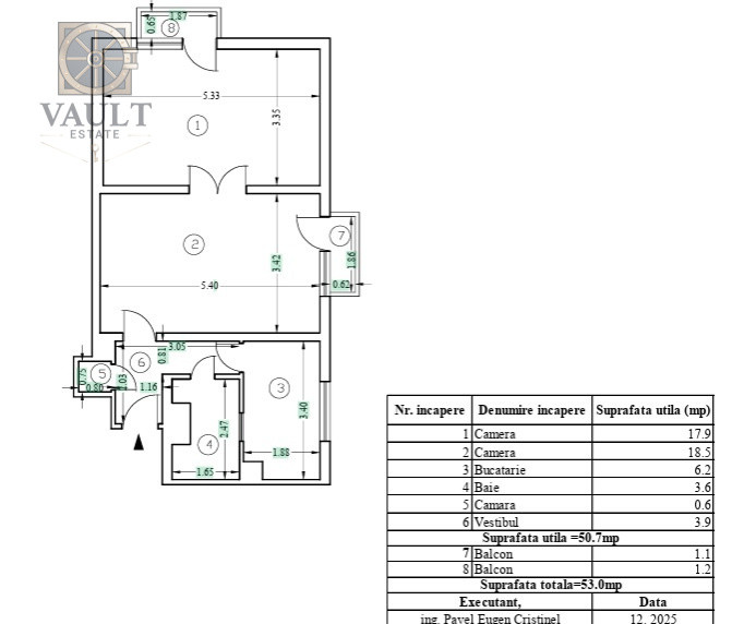 Apartament 2 camere -  zona GIURGIULUI 