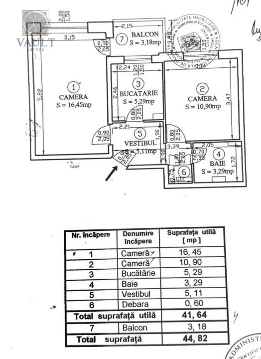 Apartament 2 camere -Decomandat- Mobilat/Utilat-1 Decembrie 1918