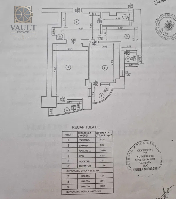 Apartament 2 camere - 3 balcoane-Octavian Goga