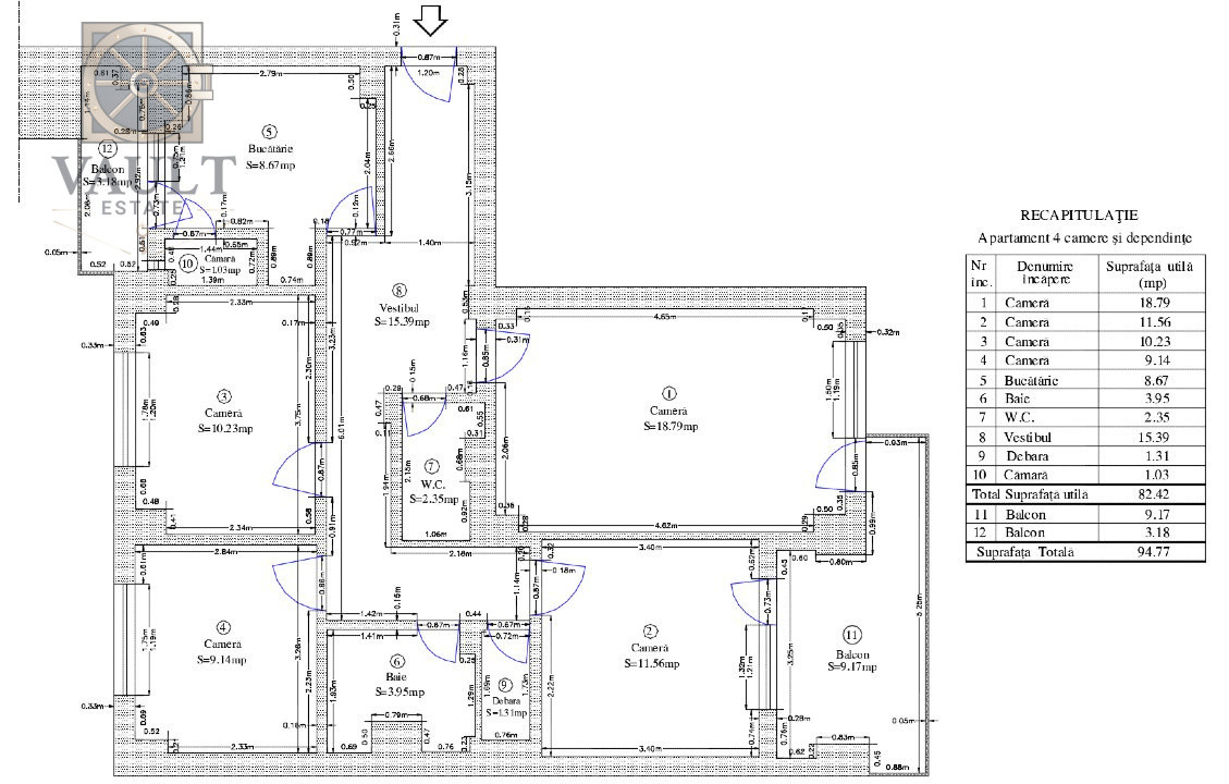 Apartament 4 camere-Decomandat-Parcul Circului