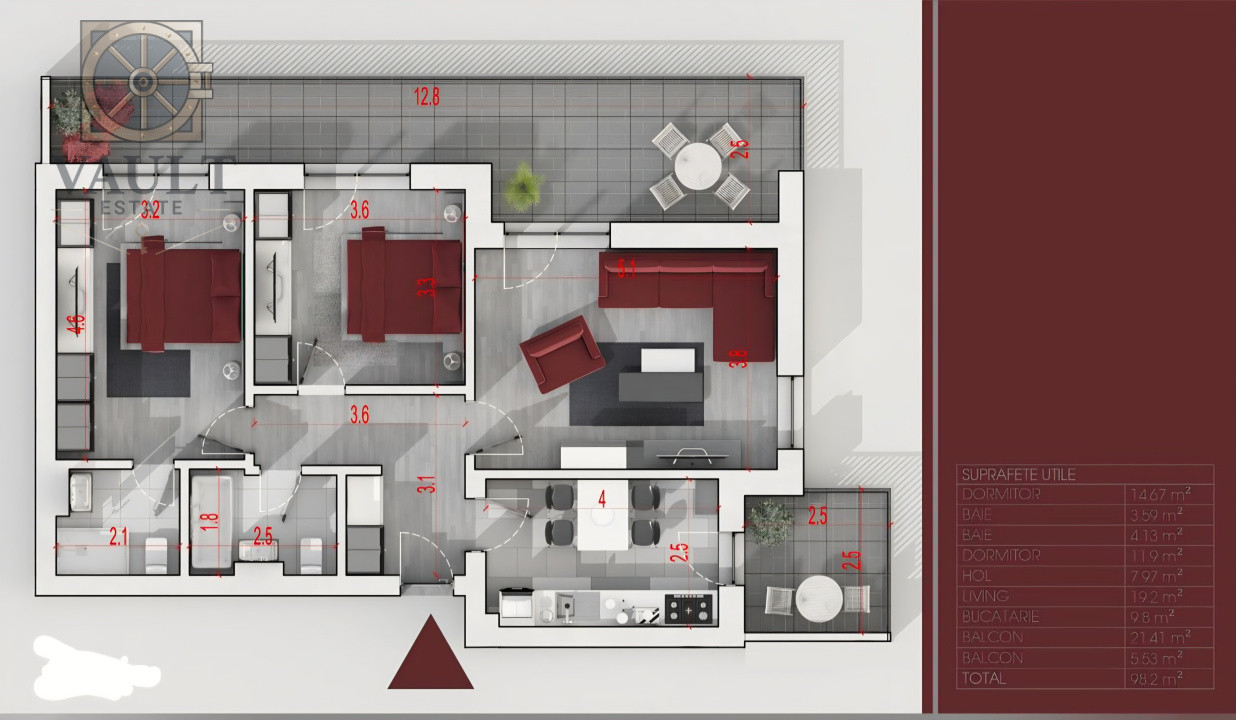 Apartament 3 camere - loc de parcare - Theodor Pallady