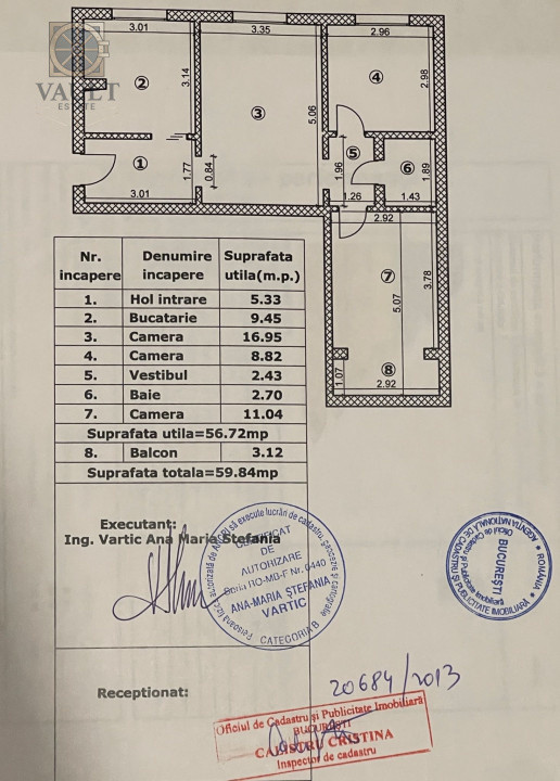 Apartament 3 camere - zona 1 Decembrie 1918