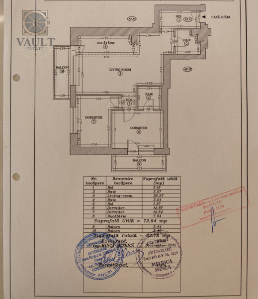 APARTAMENT 3 CAMERE-PANDURI-MOBILAT-UTILAT-LUX-2 BAI