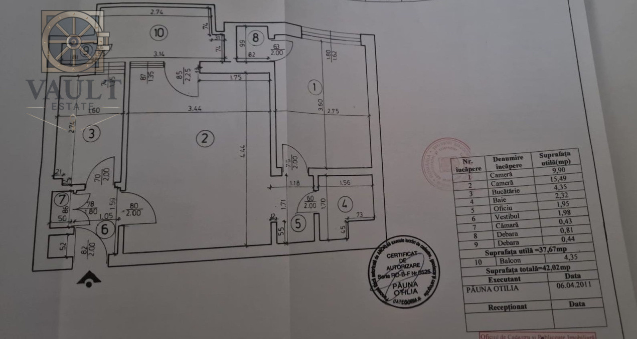 Apartament 2 camere - Metrou Universitate- Risc II